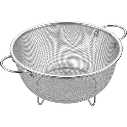 Zbwnd Round Fine Mesh Colander with Two Handles and Three Feet 26 cm - Product view