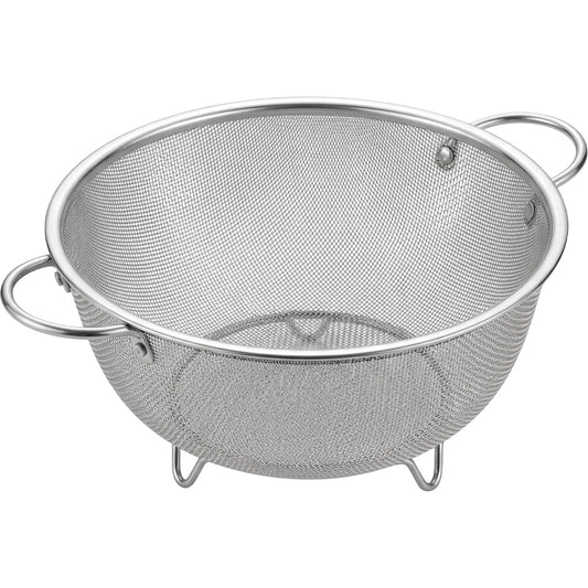 Zbwnd Round Fine Mesh Colander with Two Handles and Three Feet 26 cm - Product view